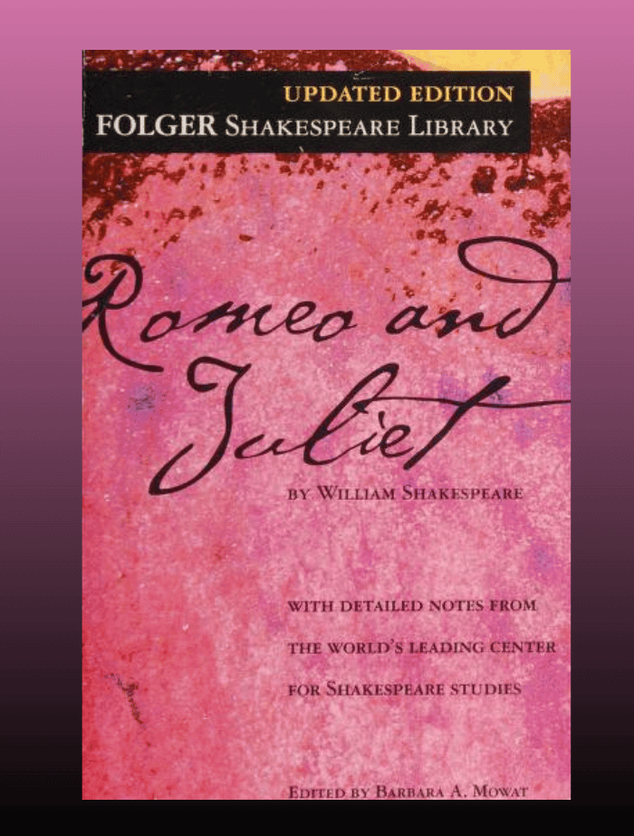 Romeo and Juliet Romeo and juliet book cover, Shakespeare Library edition, literary classic, dramatic love story, annotated Shakespeare plays.